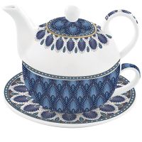 Tea for one Pawie oczko niebieskie 350/350ml Easy Life