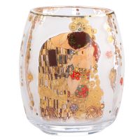Szklany świecznik Pocałunek Gustaw Klimt