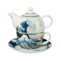 Tea for one Great Wave Silver 350ml Hokusai Katsushika Goebel