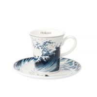 Filiżanki espresso Great Wave II 100ml 2 szt Hokusai Katsushika Goebel