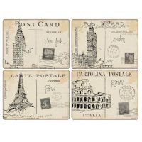 Podkładki Postcard Sketches 10.5x10.5 cm Pimpernel