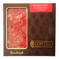 Czekolada rubinowa z truskawkami i malinami 85g Cortez