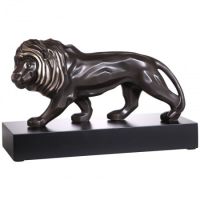 Figurka Lion anthracite-platine 43,5 x 27 cm L?Art d?Objets Serengeti Goebel