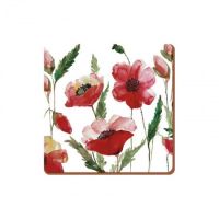 Podkładki Watercolour poppy 10.5x10.5 cm Creative Tops